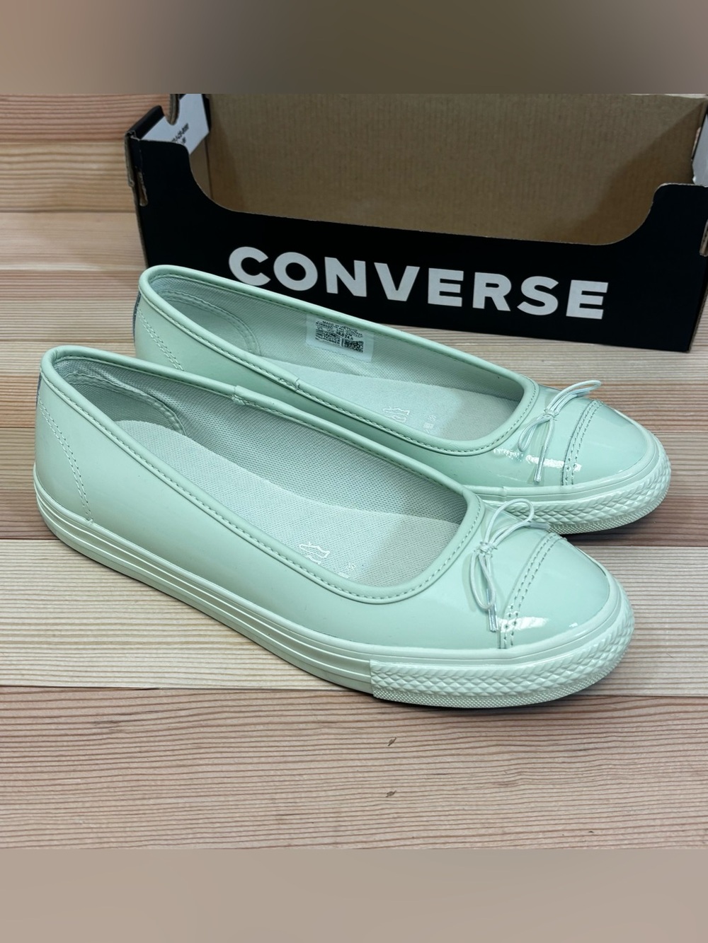Converse CTAS All Star Dainty Ballerina Patent Leather Mint A14852C Woman 7.5